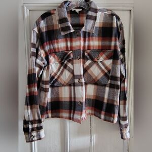 beachlunchlounge Womens Flannel Shacket Size Large
